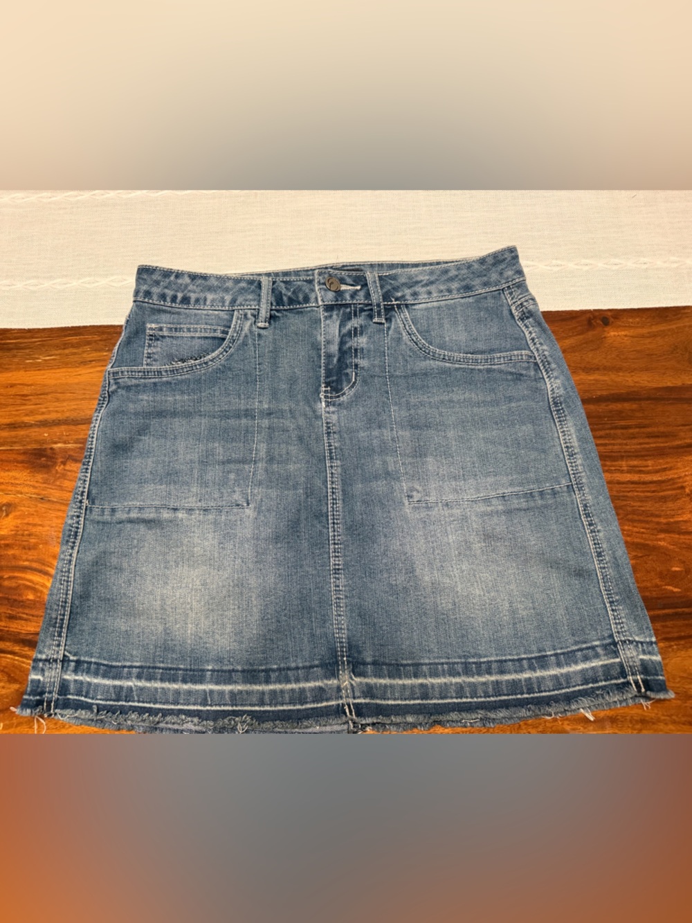Earl Jeans 10P Light Blue Denim Mini Skirt